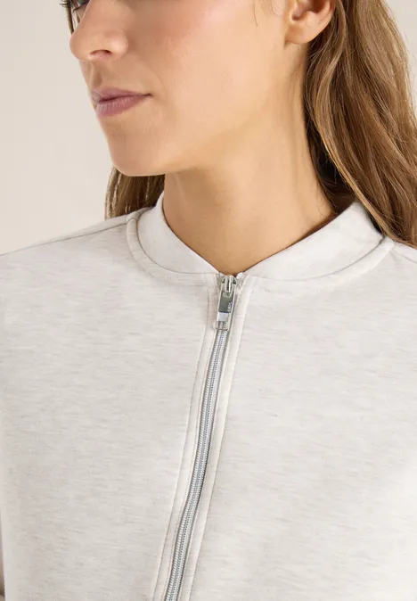 Blouson z lampasami pearl beige mel.