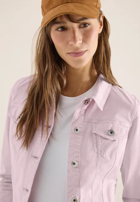 Veste en jean au look colored denim light blush rose