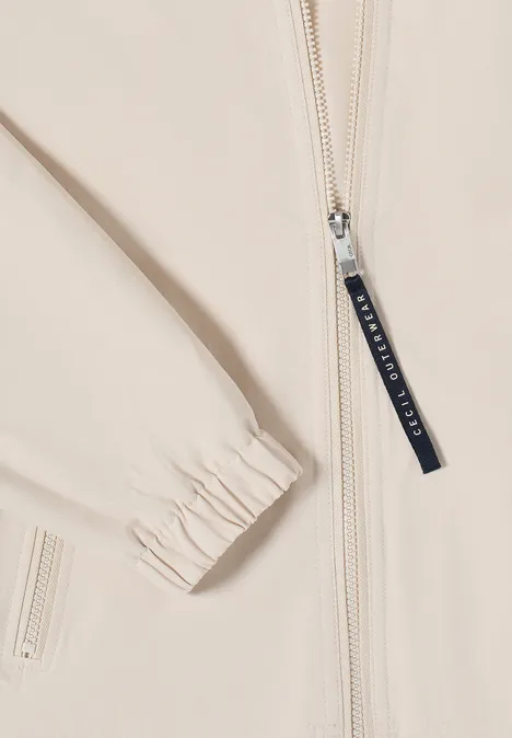 Jacke mit Kapuze pearl beige