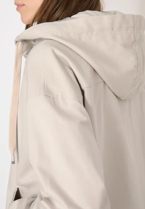 Jacke mit Kapuze pearl beige