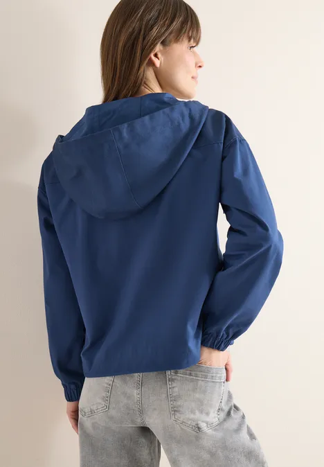 Veste avec capuche sporty denim blue