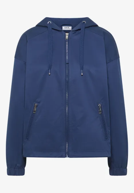 Veste avec capuche sporty denim blue