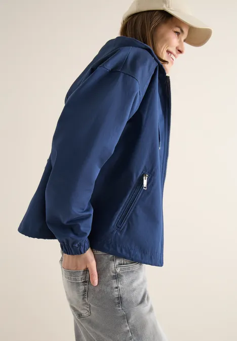Veste avec capuche sporty denim blue