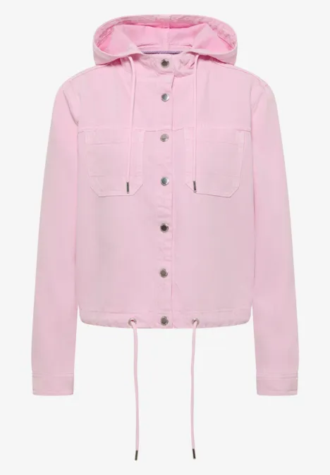 Jas met capuchon light blush rose