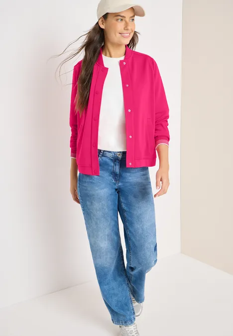 Blouson de collège beetroot pink