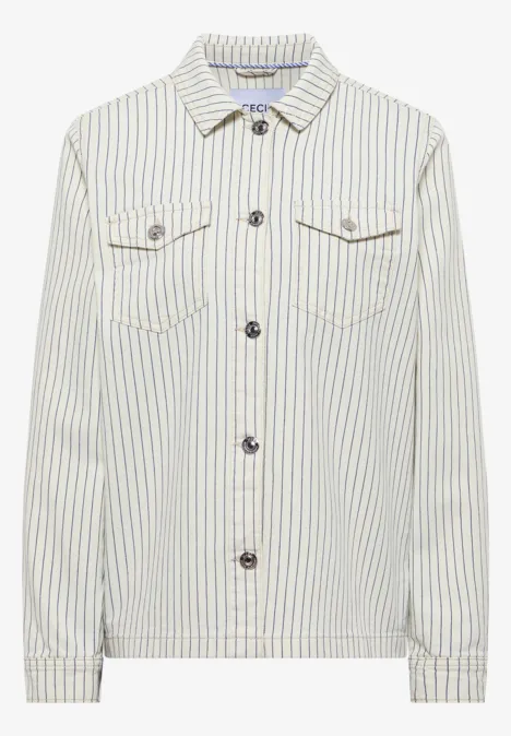 Gestreept overhemd vanilla white