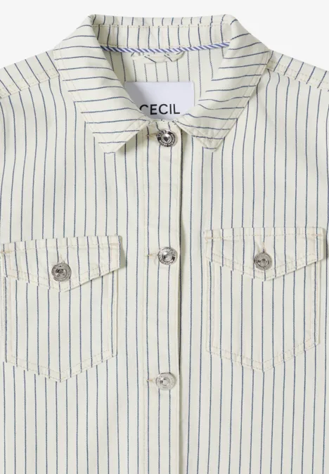 Gestreept overhemd vanilla white