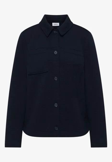 Overshirt mit Brusttaschen und Struktur universal blue