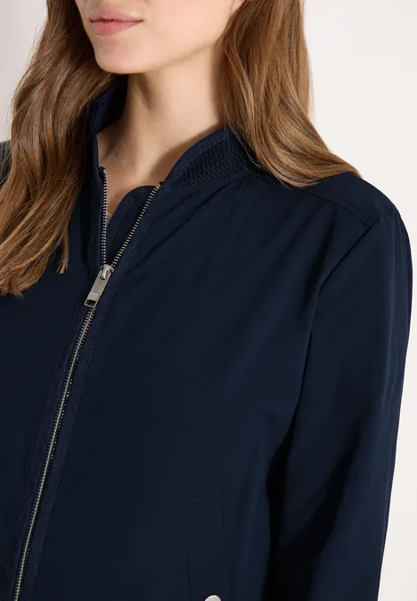 Blouson met trekkoord en mesh details universal blue