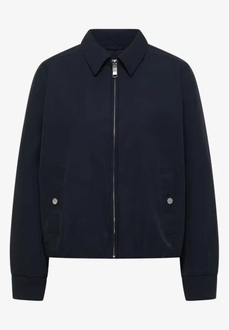 Kurtka Blouson z kołnierzem koszulowym urban dark blue Granatowa kurtka typu bomber z zamkiem, kołnierzem i bocznymi kieszeniami