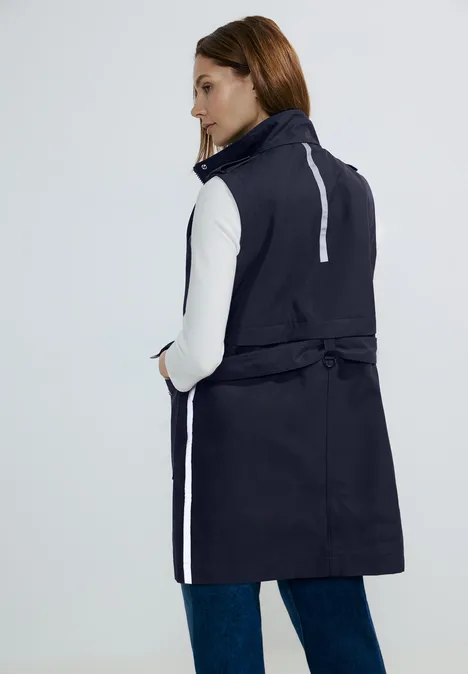 Moderne Trench-Weste deep blue