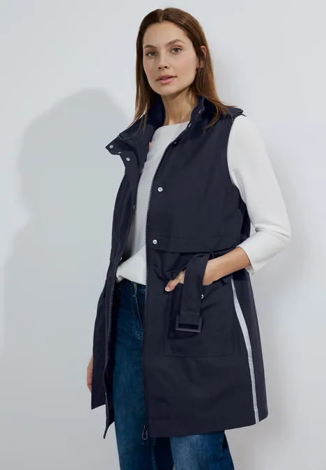 Moderne Trench-Weste deep blue