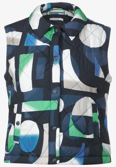 Bodywarmer met print universal blue