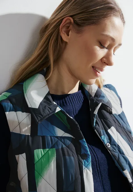 Weste mit Print universal blue