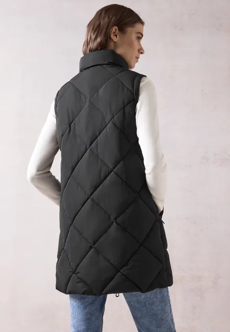 Lange Weste Black