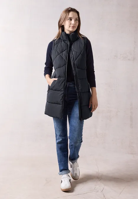 Lange Weste dark navy blue