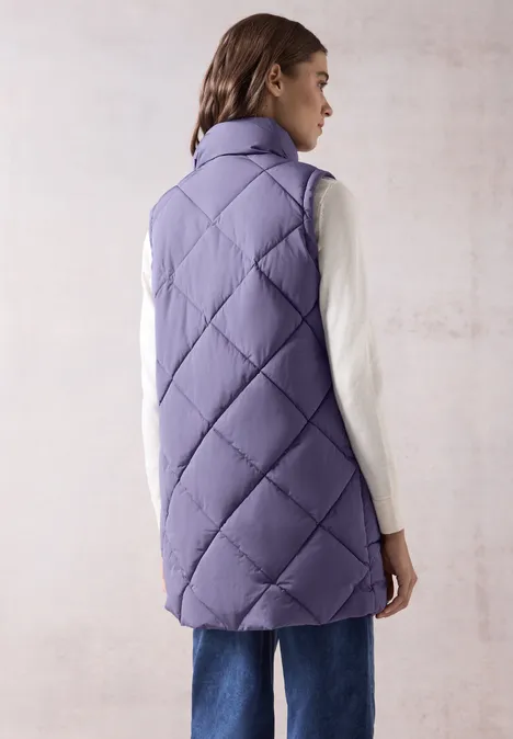 Lange Weste stormy violet