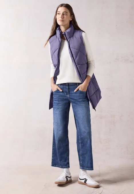 Lange Weste stormy violet