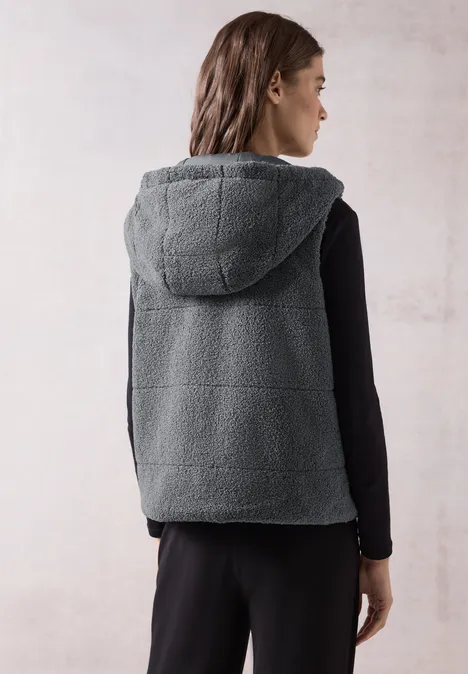 Wendbare Teddy Weste grey fusion