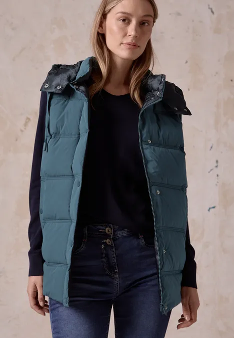 Weste mit Kapuze dull teal blue