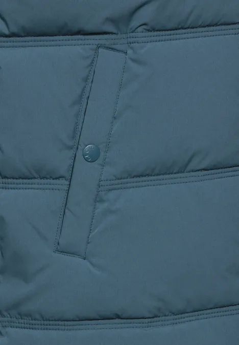 Weste mit Kapuze dull teal blue