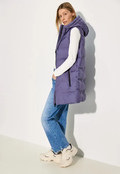 Lange Weste stormy violet
