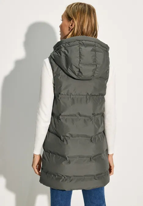 Lange Weste golden khaki