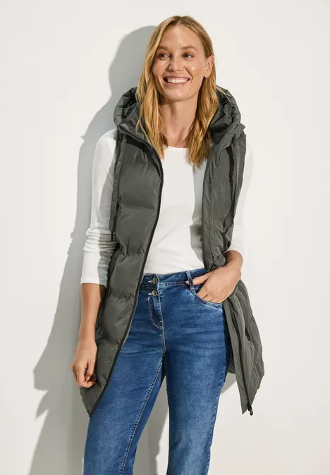 Lange Weste golden khaki