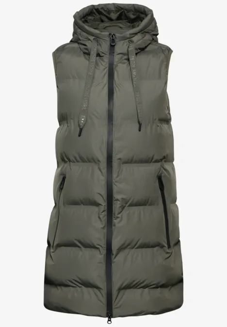 Lange Weste golden khaki
