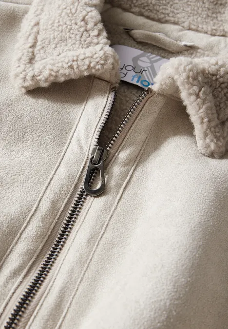 Weste im Velours-Look soft silver