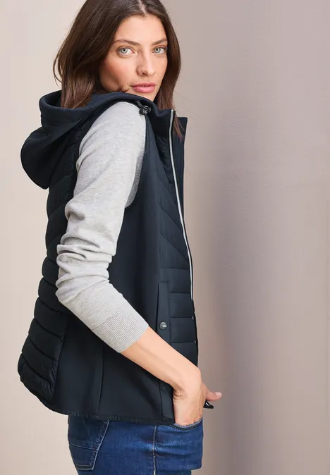 Materialmix Scuba Weste dark navy blue