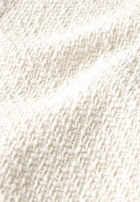Bouclé Weste raw sand beige