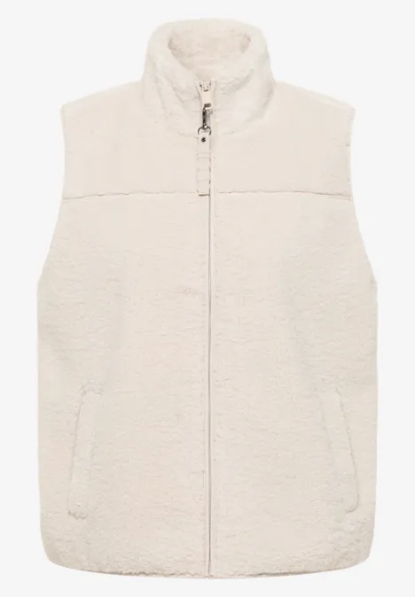 Kurze Teddy-Weste teddy vanilla white