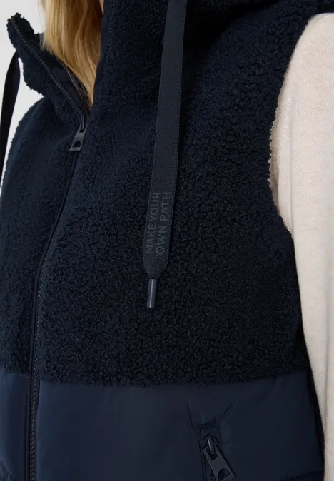 Weste mit Strukturmix dark navy blue