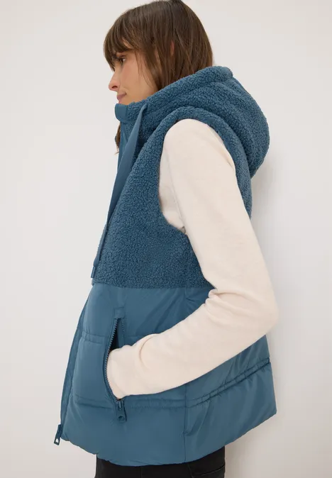 Weste mit Strukturmix moonstone blue