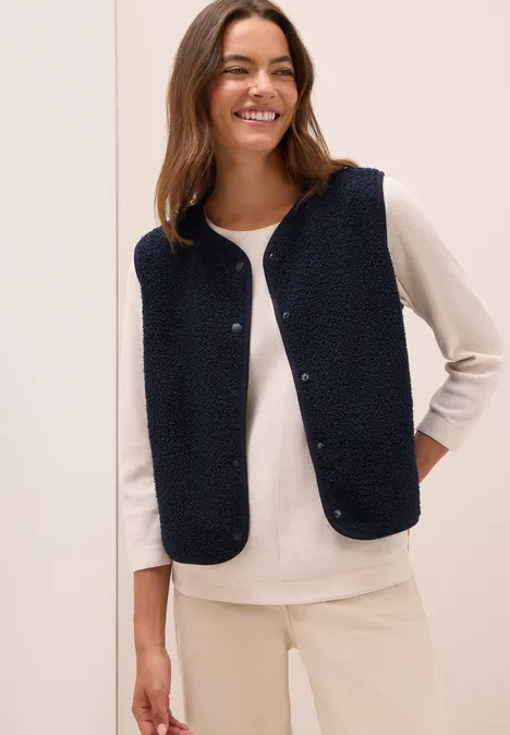 Wollen gilet urban dark blue