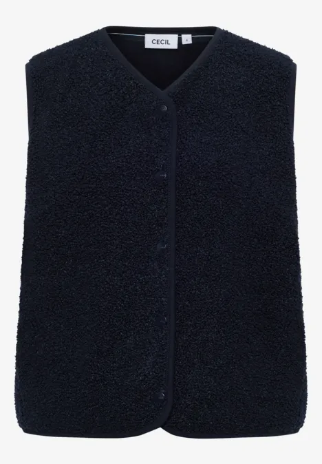 Weste in Wolloptik urban dark blue