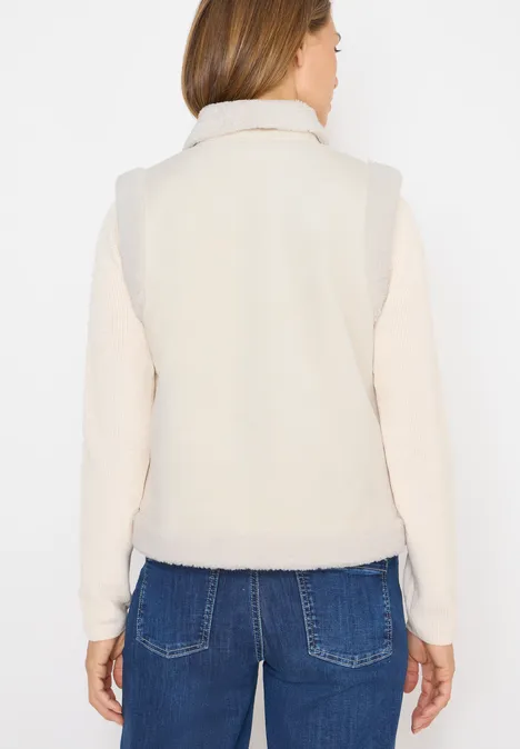 Veloursweste light greige
