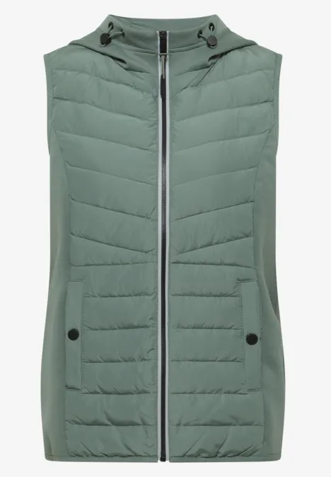 Gilet à capuche kelp green