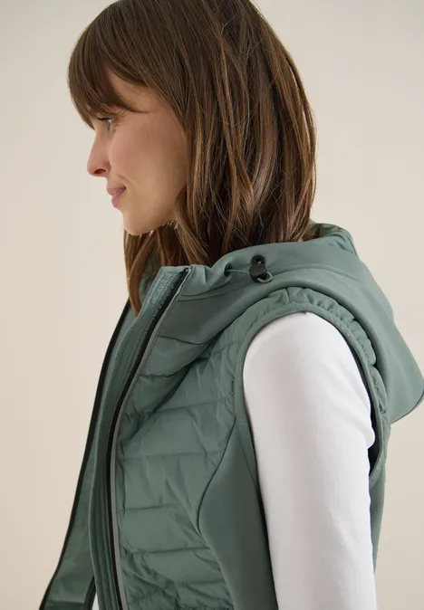 Gilet à capuche kelp green