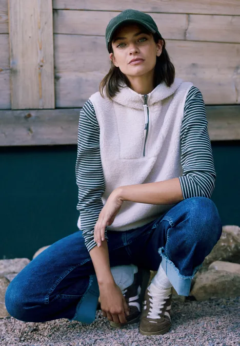 Teddy Troyer Weste teddy vanilla white