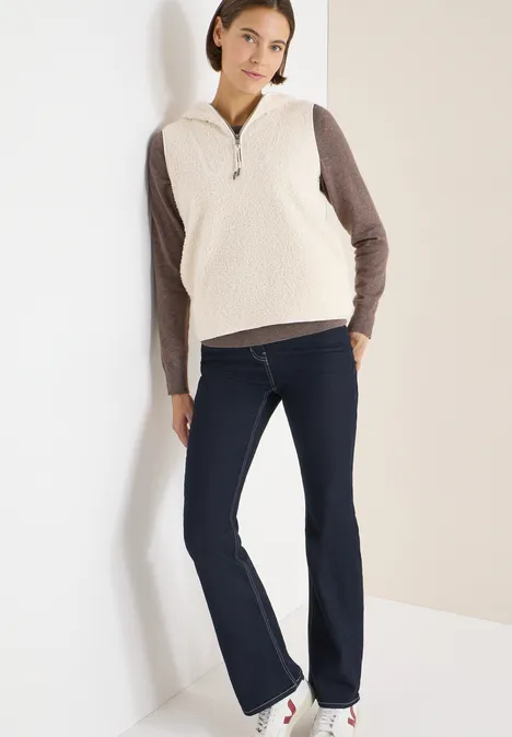 Teddy Troyer Weste teddy vanilla white