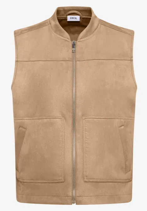 Blouson Weste golden camel