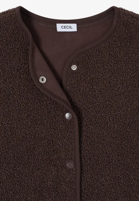 Vest met knoopsluiting macchiato brown