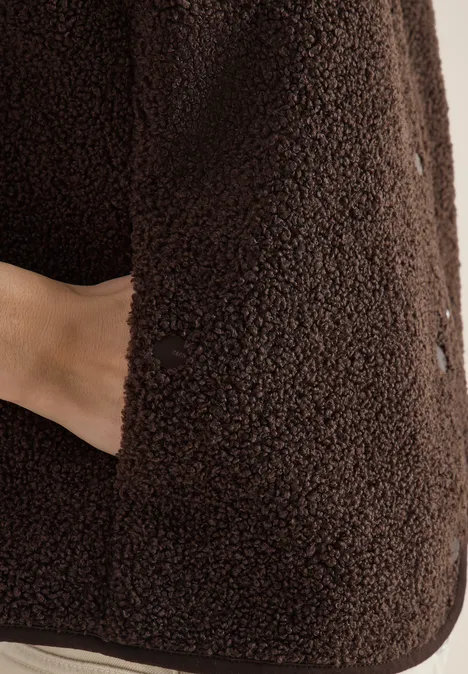 Vest met knoopsluiting macchiato brown