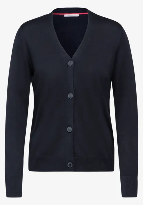 Fijn gebreid vest universal blue