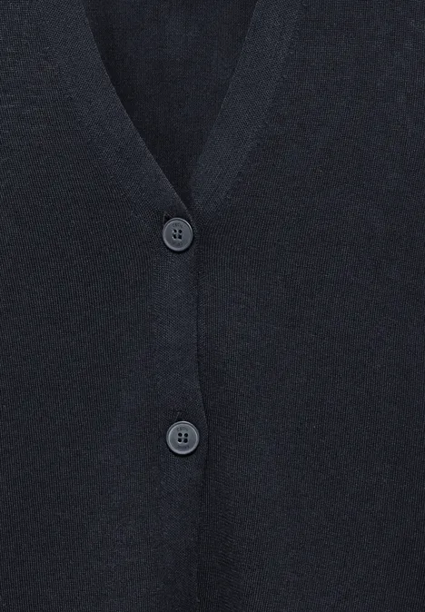 Fijn gebreid vest universal blue