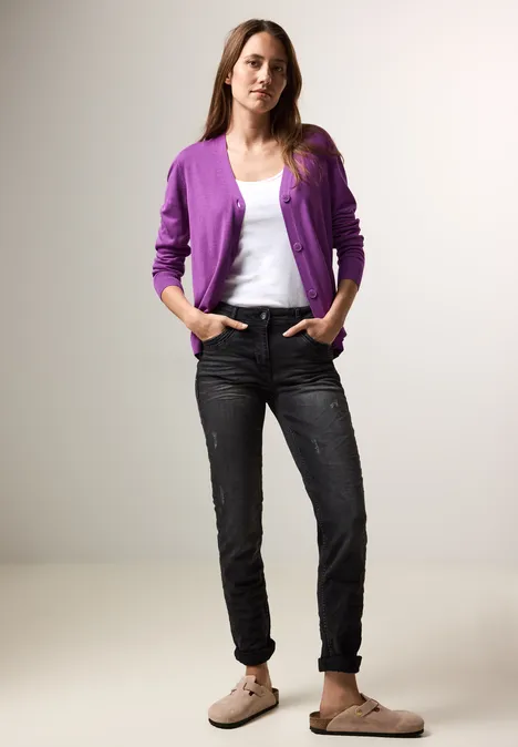 Feinstrickcardigan iced violet