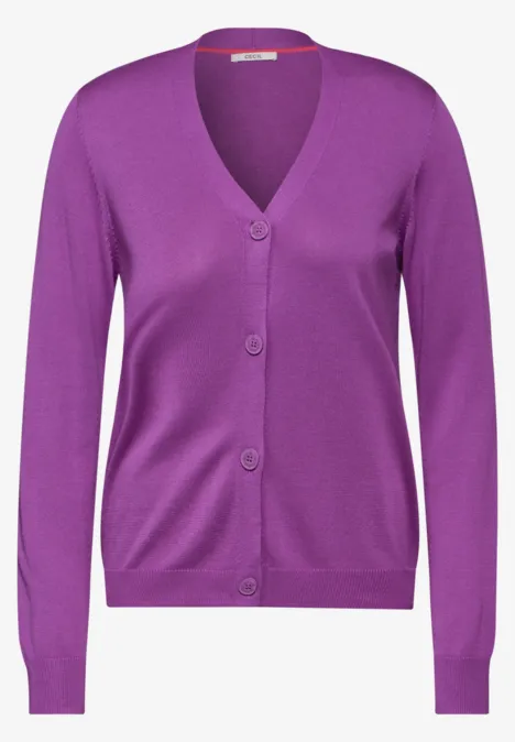 Feinstrickcardigan iced violet