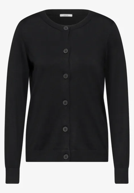 Cardigan mit Rundhals Black